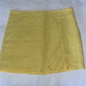 F21 Yellow Mini Skirt SZ L